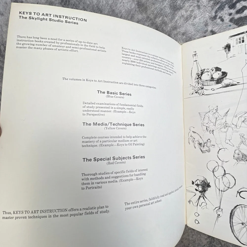 Keys to Sketching Art Instruction 1972 American Greetings Book‎
